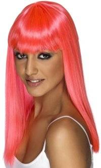 ladies Wig - Glamourama (Neon Pink)