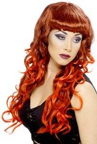 ladies Wig - Siren (Red/Black)
