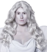 Ladies Wig: Cemetery Angel Wig - Cement Colour