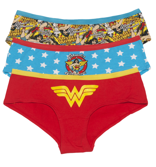 Ladies Wonder Woman 3pk Knickers Set