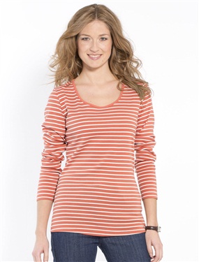 Ladies Yarn-Dyed Striped T-Shirt