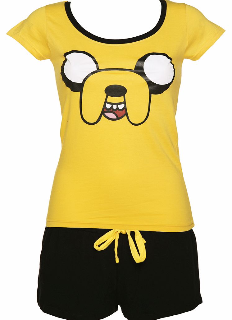 Ladies Yellow And Black Adventure Time Shortie