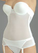 Seamless smooth bustier with memory foam cups