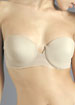 Seamless smooth strapless bra with memory foam cups