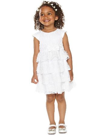 Ladybird Baby Girls Tiered Lace Dress