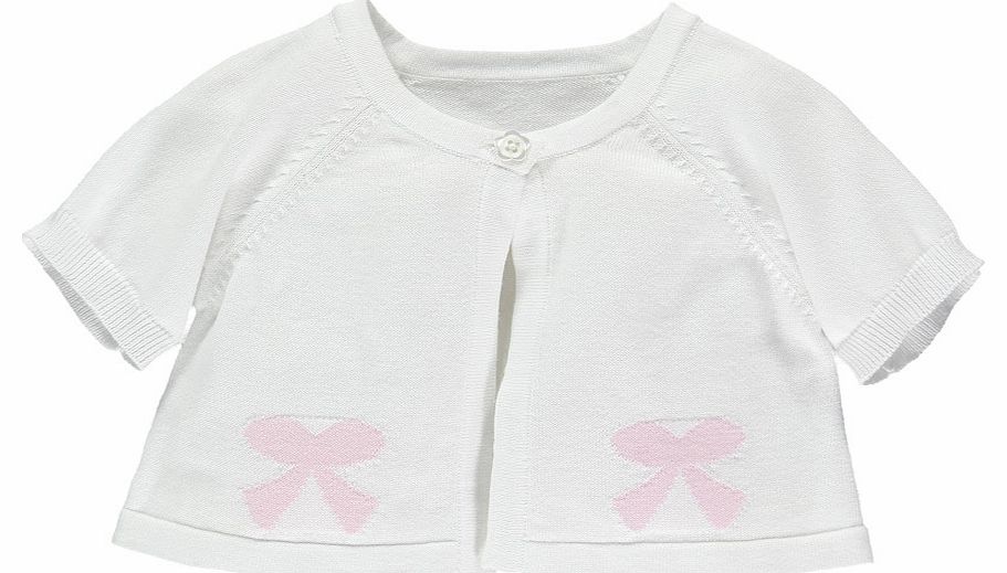 Knitted Bow Crop Cardigan