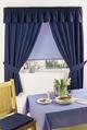 LAI plain-dyed tab-top curtains and tiebacks