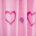 LAI printed hearts curtains with tie-backs