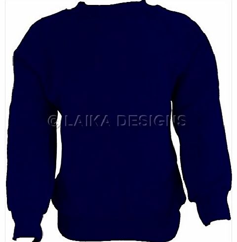 Laika Designs School Uniform Boys Girls Fleece Sweatshirt Jumper Navy Blue 9-10 Years