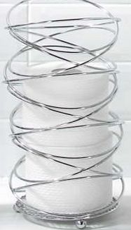 Lakeland Chrome Swirly Toilet Roll Store
