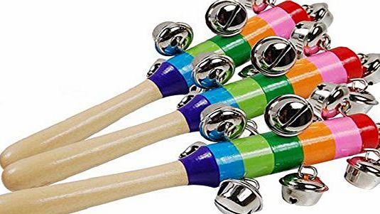 Lalang EJY Baby 10-Bell Jingle Toys Shaker Stick Musical Instrument Toy for Children