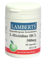 Lamberts L-Histidine HCI 500mg 30 capsules