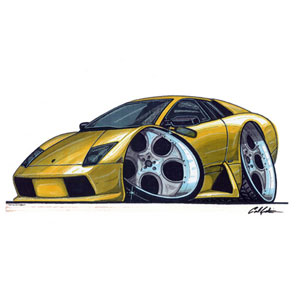 lamborghini Murcielago - Yellow T-shirt