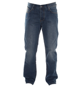 7387 Dark Stone Wash Easy Fit Jeans -