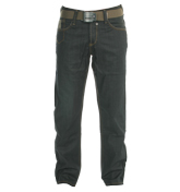 7389 Dark Stone Wash Easy Fit Jeans -