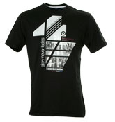 Lambretta Black T-Shirt with Printed Logo