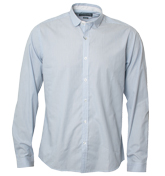Lambretta Blue and White Stripe Long Sleeve Shirt