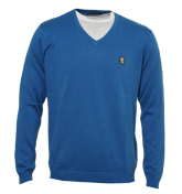 Lambretta Blue V-Neck Sweater