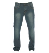 Lambretta Dark Blast Easy Fit Jeans 32` Leg