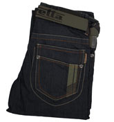 Lambretta Dark Coated Rinse Straight Leg Jeans -