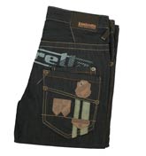 Lambretta Dark Coated Straight Leg Jeans -