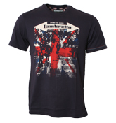 Lambretta Deep Purple T-Shirt with Printed Design