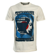 Lambretta Ecru T-Shirt with Printed Design