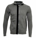 Lambretta Grey and Black Full Zip Sweater with
