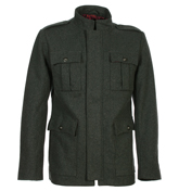 Lambretta Grey Wool Military Jacket