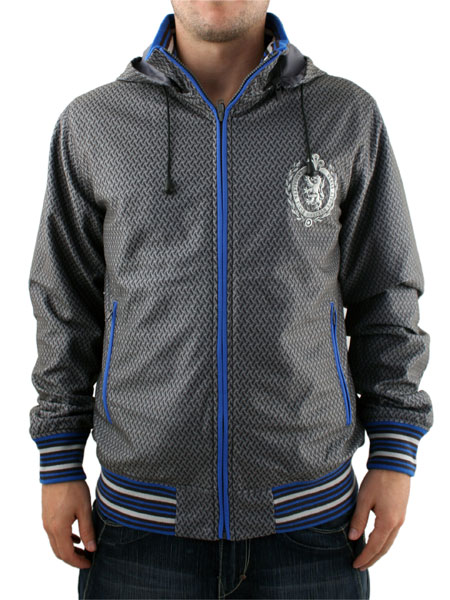 Gunmetal Poly Tricot Hooded Zip