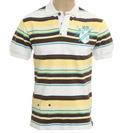 Lambretta Lemon Stripe Pique Polo Shirt