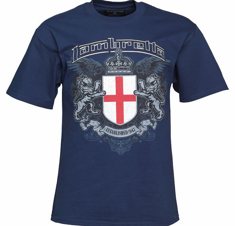 Lambretta Mens Crest T-Shirt Navy