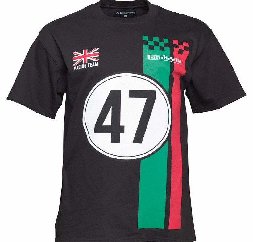 Lambretta Mens Racing Team T-Shirt Black