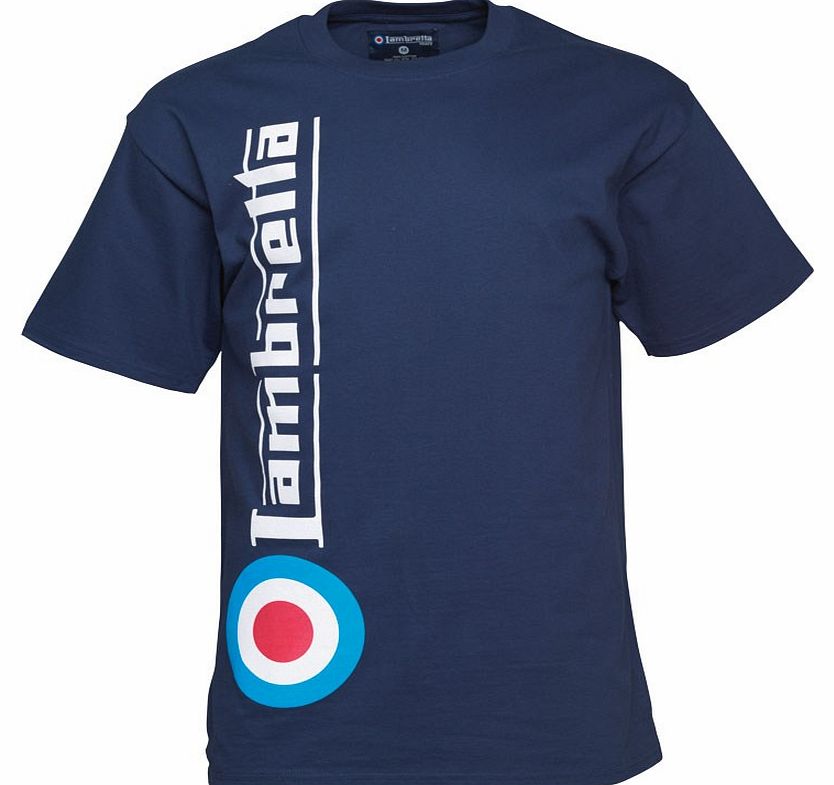Lambretta Mens Side Logo T-Shirt Navy
