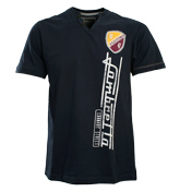 Lambretta Navy V-Neck T-Shirt