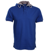 Lambretta Royal Blue Hooded Pique Polo Shirt