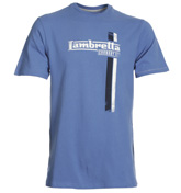 Lambretta Royal Blue T-Shirt with Printed Design