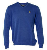 Lambretta Royal Blue V-Neck Sweater