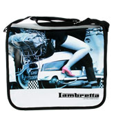 Lambretta Shoulder Bag With Woman On Mod Bike