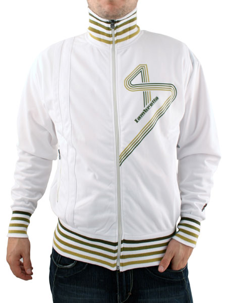 White Poly Tricot Track Top