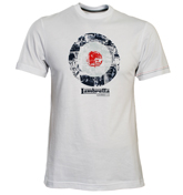 Lambretta White T-Shirt with Printed Target Design