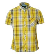 Lambretta Yellow Check Short Sleeve Shirt