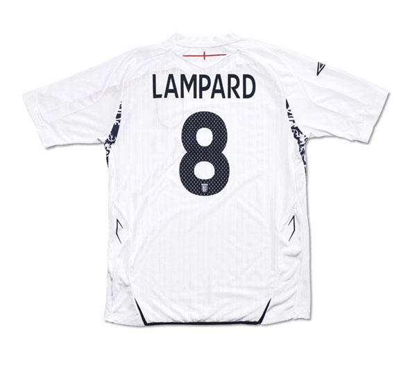 Lampard Umbro 07-09 England home (Lampard 8)