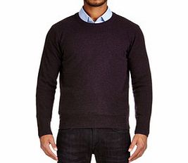 LANA DI LUSSO Purple pure lambswool crewneck jumper
