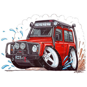 land rover Defender - Red T-shirt