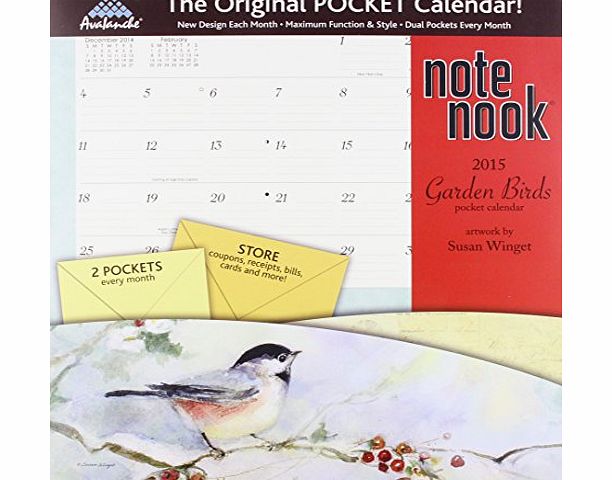 Lang Holdings, Inc. Garden Birds Note Nook 2015 Calendar