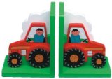 Childrens Wooden Bookends - Tractor