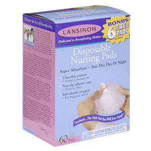 Lansinoh Disposable Breast Pads, Pack of 60