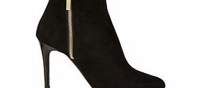 Black suede ankle boots