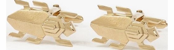 Lanvin Mens Gold Beetle Cufflinks lan0003gldos